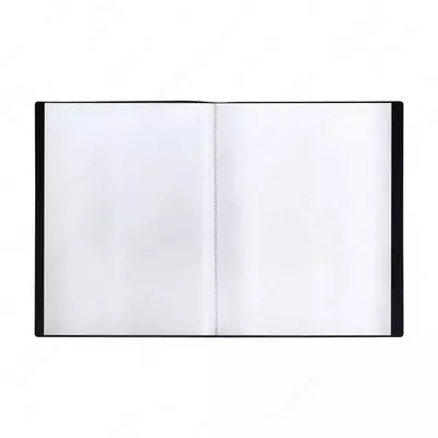 Пластиковая папка для документов "Стамм" 10 вклад., А4, 9 мм, 500 мкм (Арт. - ММ-32192) Черная