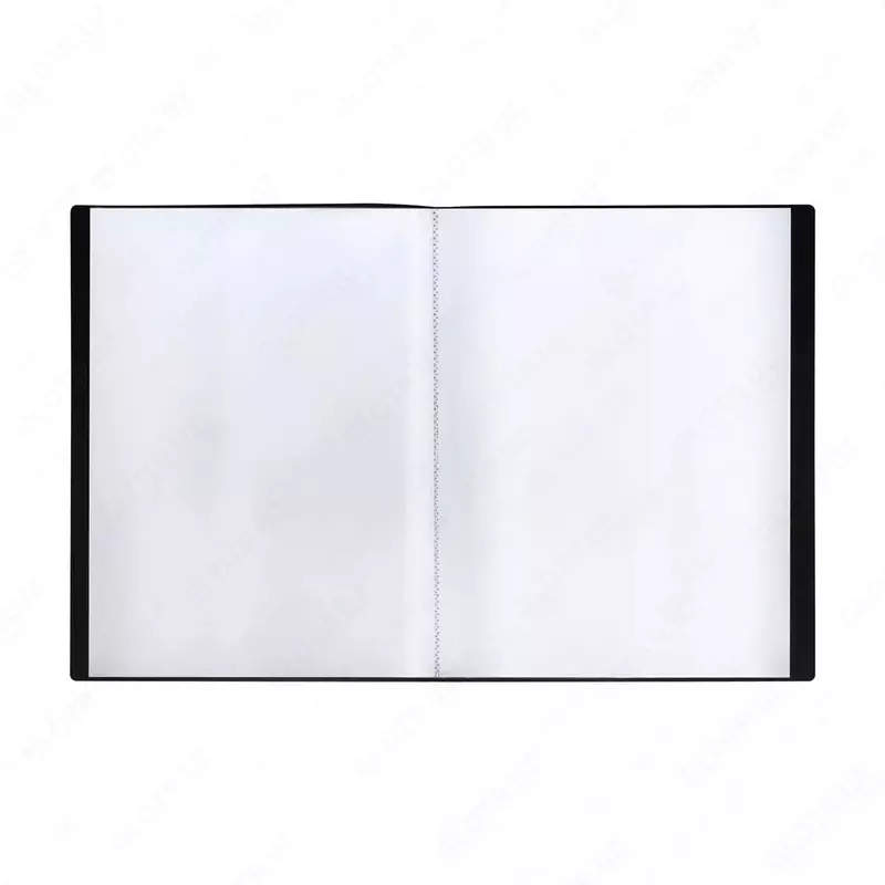 Пластиковая папка для документов "Стамм" 10 вклад., А4, 9 мм, 500 мкм (Арт. - ММ-32192) Черная