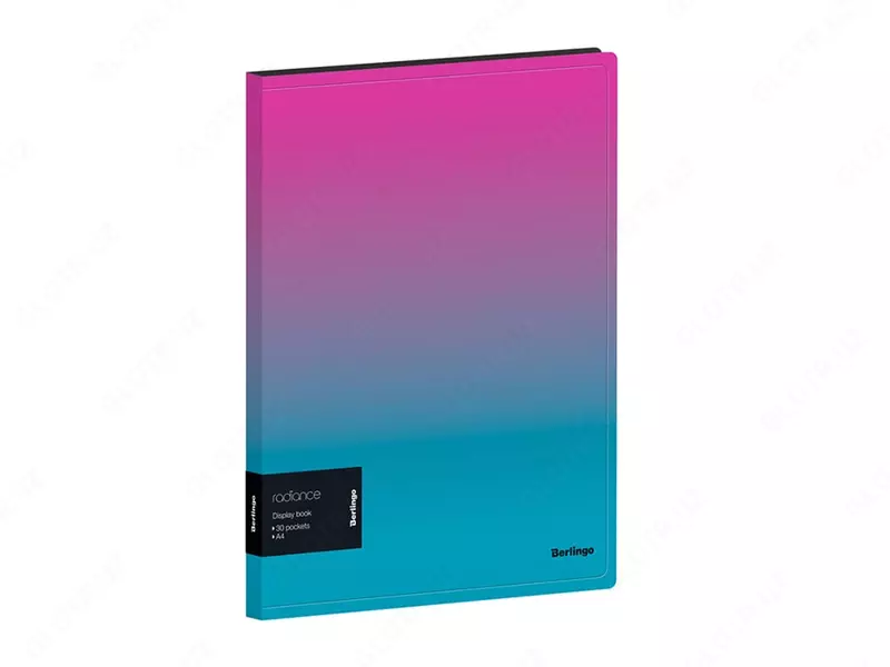 Папка для документов "Berlingo" Radiance, 30 вклад., А4, 17 мм, 600 мкм, внутр. карм. (Арт.- DB4_30002) Голубая/розовая