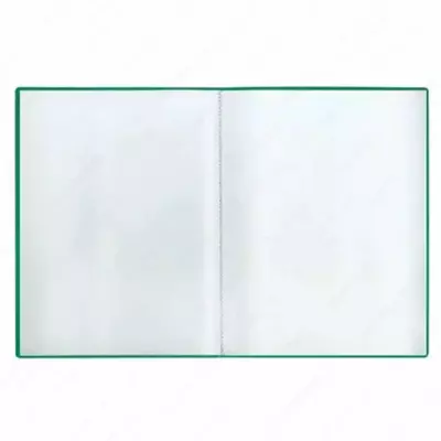 Пластиковая папка для документов "Стамм" 40 вклад., А4, 21 мм, 500 мкм (Арт. - ММ-32206) Зеленая