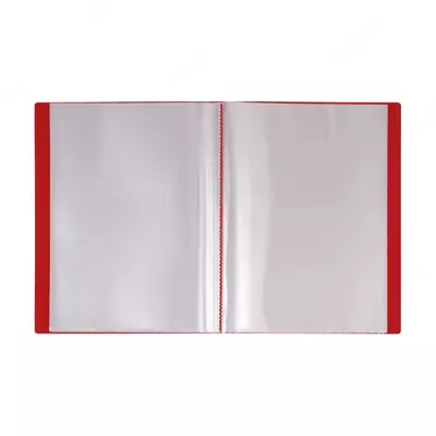 Пластиковая папка для документов "Стамм" 40 вклад., А4, 21 мм, 500 мкм (Арт. - ММ-32207) Красная