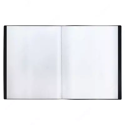 Пластиковая папка для документов "Стамм" 40 вклад., А4, 21 мм, 500 мкм (Арт. - ММ-32204) Черная