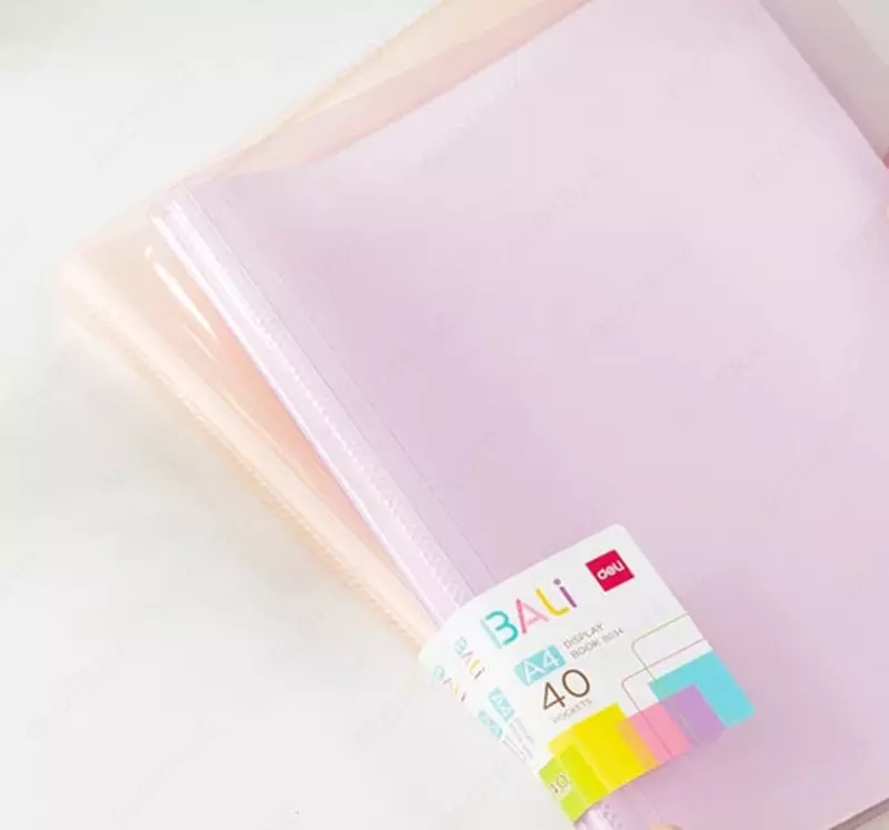 Пластиковая папка для документов "Deli" Bali, 40 вклад., А4, 21 мм, 500 мкм (Арт. - 034-EB) Ассортимент