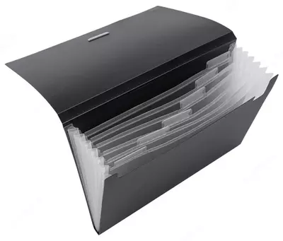 Папка-органайзер "Deli" 6 отделений, застежка резинка (Арт.- 5554) Ассортимент