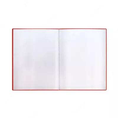 Пластиковая папка для документов "Стамм" 60 вклад., А4, 21 мм, 600 мкм (Арт. - ММ-32211) Красная