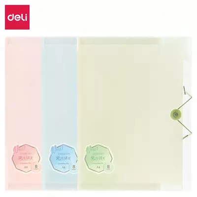 Папка-органайзер "Deli" 8 отделений, застежка резинка (Арт.- 307-PM) Ассортимент