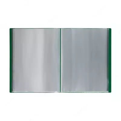 Пластиковая папка для документов "Стамм" 80 вклад., А4, 30 мм, 600 мкм (Арт. - ММ-32268) Зеленая