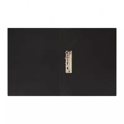 Папка для документов "Стамм", боковой зажим, А4, 500 мкм, 14 мм (Арт.- ММ-32216) Черная