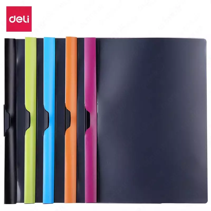 Папка c клипом для брошюровки "Deli" Vivid, А4, 310 x 220 x 150 мм, 30 л. (Арт.- 38964) Ассортимент