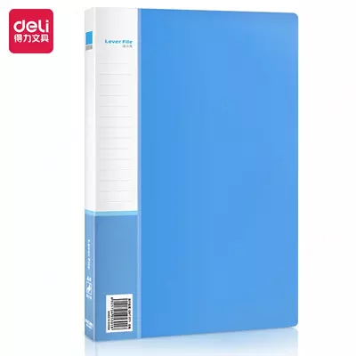 Hujjat papkasi "Deli", yon qisqich, A4, 600 mikron, 18 mm, ichki. cho'ntak (Art.- 5301bl) Moviy