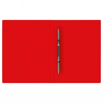 Пластиковая папка - скоросшиватель "Стамм" пруж. зажим. Красная.