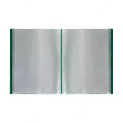 Пластиковая папка для документов "Стамм" 100 вклад., А4, 30 мм, 600 мкм (Арт. - ММ-32214) Зеленая