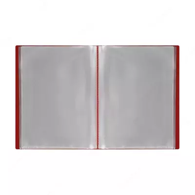 Пластиковая папка для документов "Стамм" 100 вклад., А4, 30 мм, 600 мкм (Арт. - ММ-32215) Красная