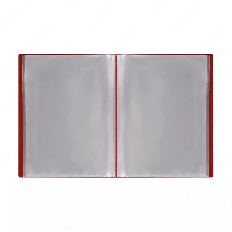 Пластиковая папка для документов "Стамм" 100 вклад., А4, 30 мм, 600 мкм (Арт. - ММ-32215) Красная