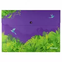 Пластиковая папка-конверт (1 кнопка) "Berlingo" Flower Art