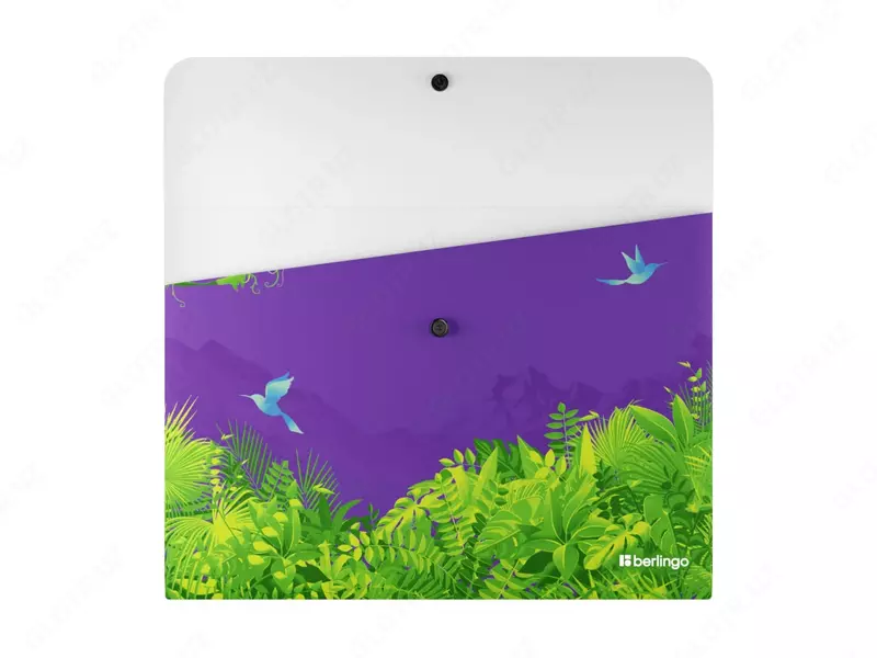 Plastik papka-konvert (1 tugma) "Berlingo" Flower Art, A4, 1 bo'lim, 330 mikron (Art. - EFb_A4S20) Rang. turli xil