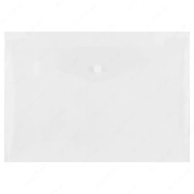 Пластиковая папка-конверт (1 кнопка) "Стамм" А4, 1 отд., 330 х 235 мм, 150 мкм (Арт.- ММ-32272) Прозрачная