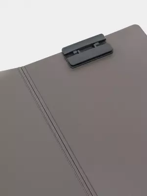 Пластиковая папка - планшет (верхний зажим) "Deli" Ixuni, А4, 650 мкм (Арт. - 66-P-lgr) Светло/серая