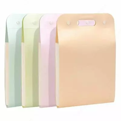 Пластиковая папка-портфель для документов "Deli" 13 отд., 350 х 270 х 45 мм, заст. 2 кнопки (Арт.- 323-PM) Ассортимент