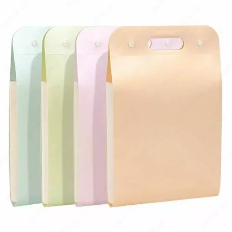 Пластиковая папка-портфель для документов "Deli" 13 отд., 350 х 270 х 45 мм, заст. 2 кнопки (Арт.- 323-PM) Ассортимент