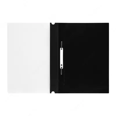 Папка - скоросшиватель "Стамм" А4, 160 мкм, прозр. верх (Арт. - ММ-32254) Черная/Прозрачная