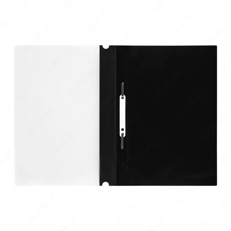 Papka - mahkamlagich "Stamm" A4, 160 mikron, shaffof. tepa (Art. - MM-32254) Qora/Shaffof