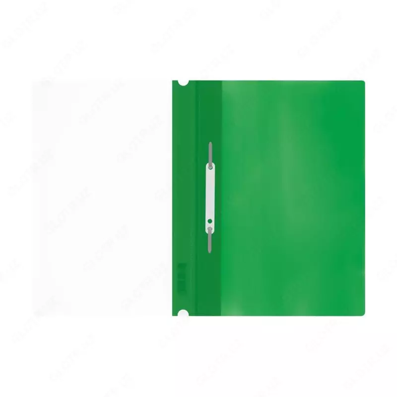 Папка - скоросшиватель "Стамм" А4, 160 мкм, прозр. верх (Арт. - ММ-32252) Зеленая/Прозрачная