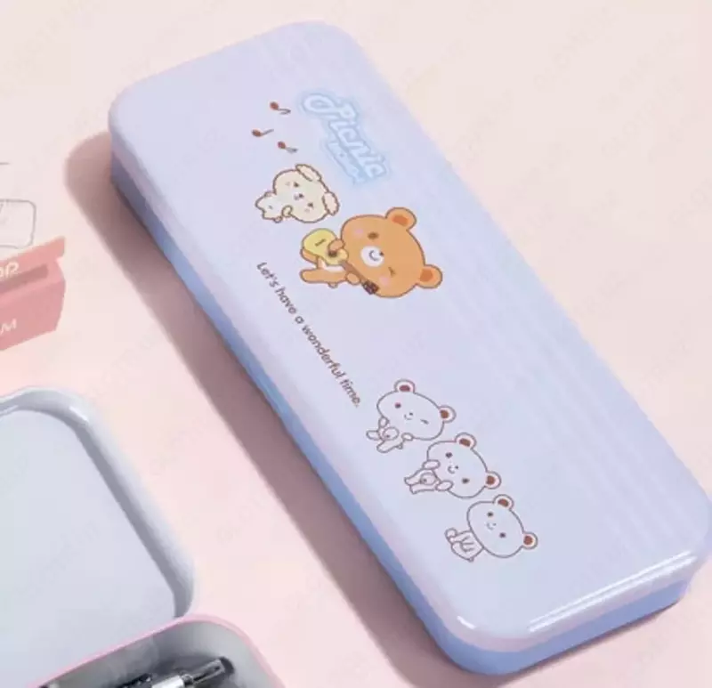 Ikki darajali metall qalam qutisi "Deli" Yocoo, 213 x 82 x 25 mm (Art. - 95560-bl) Moviy