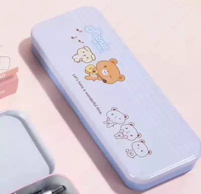 Металлический двухуровневый пенал "Deli" Yocoo, 213 х 82 х 25 мм (Арт.- 95560-bl) Синий