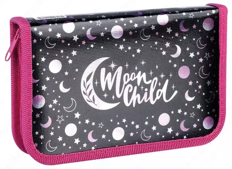Канцелярский детский пенал "ArtSpace" Moonlight, 1 отд, 190 х 115 мм, лам. карт. (Арт. - ПК1_42316) Цв. ассорти