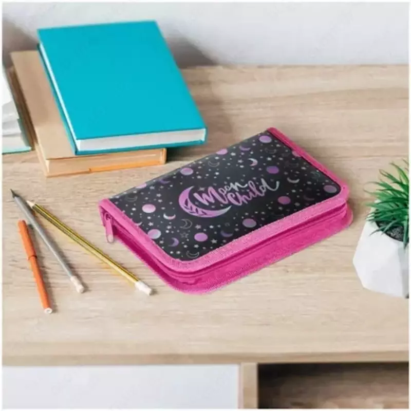 Канцелярский детский пенал "ArtSpace" Moonlight, 1 отд, 190 х 115 мм, лам. карт. (Арт. - ПК1_42316) Цв. ассорти