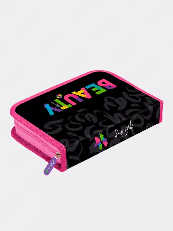 Детский пенал "Berlingo" Beauty, 1+1 доп. отд, 200 х 140 х 40 мм, полиэстер/ПВХ (Арт. - PK11020) Цв. ассорти