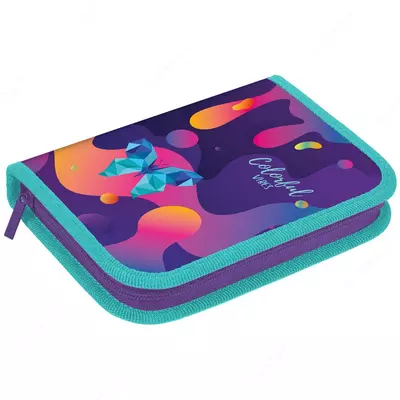 Детский пенал "Berlingo" Color vibes, 1отд., 200 х 140 х 40 мм, полиэстер (Арт. - PK10001) Цв. ассорти