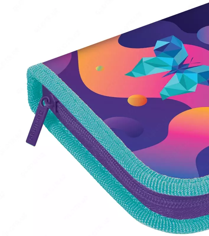 Bolalar qalam qutisi "Berlingo" Rangli vibes, 1 bo'lim, 200 x 140 x 40 mm, polyester (Art. - PK10001) Rang. turli xil