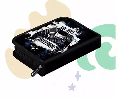 Детский пенал "Berlingo" Do not disturb, 1+1 доп. отд, 200 х 140 х 40 мм, полиэстер/ПВХ (Арт. - PK-EXM-1021) Цв. ассорти