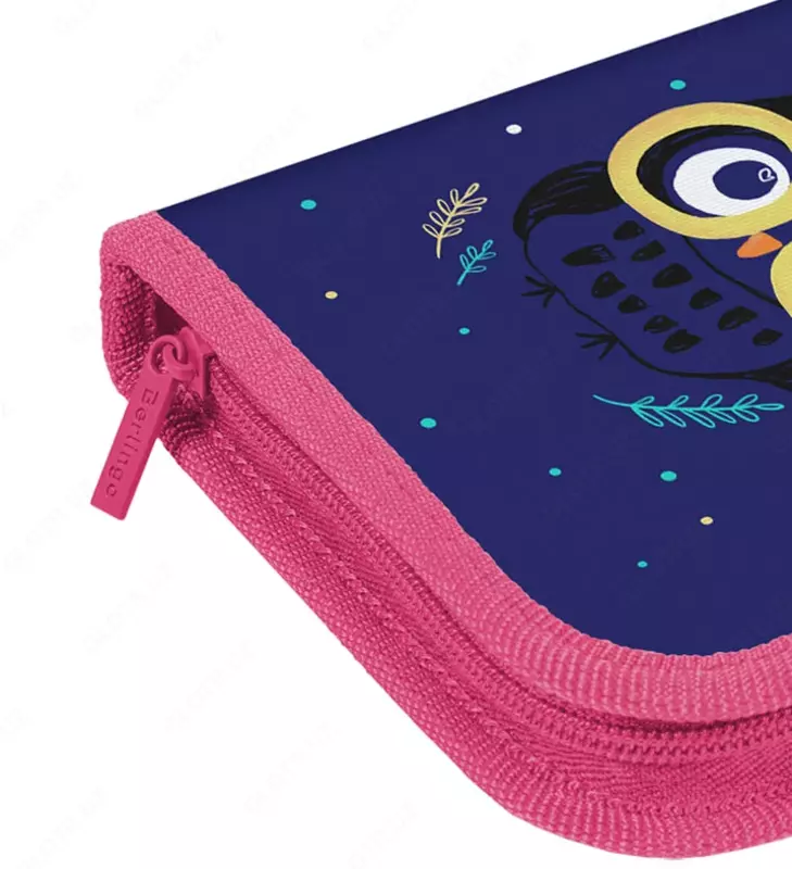 Bolalar qalam qutisi "Berlingo" Qiziqarli boyqush, 1+1 qo'shing. alohida, 200 x 140 x 40 mm, polyester (Art. - PK11008) Rang. turli xil