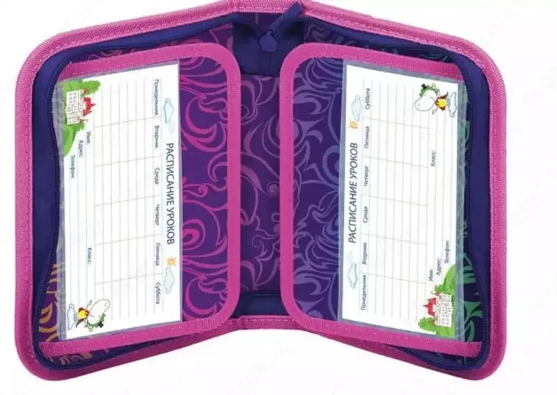 Bolalar qalam qutisi "Berlingo" Neon mushuk, 1+2 qo'shing. alohida, 200 x 140 mm, polyester (Art. - PK12011) Rang. turli xil