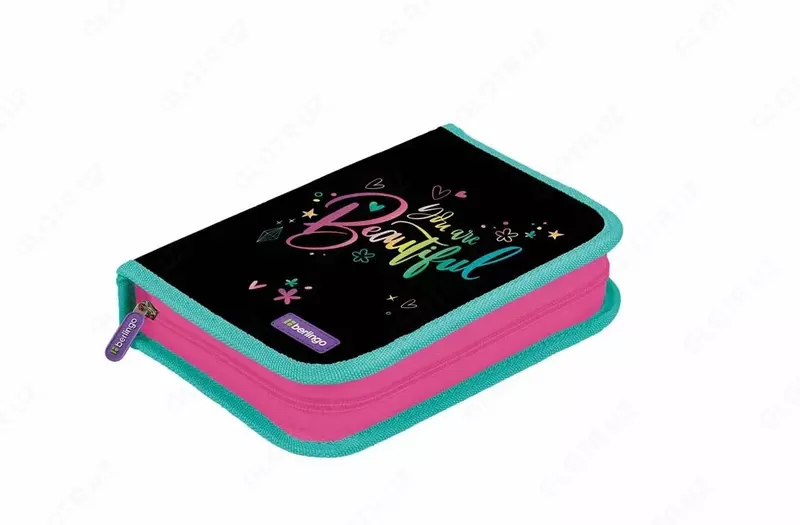 Детский пенал "Berlingo" So beautiful, 1+1 доп. отд, 200 х 140 х 40 мм, полиэстер/ПВХ (Арт. - PK11043) Цв. ассорти