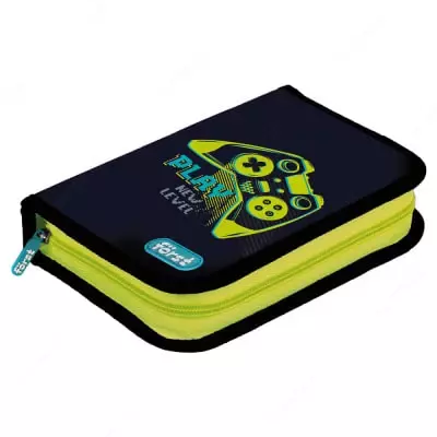 Детский пенал "Först" Game on, 1+1 доп. отд, 200 х 140 х 40 мм, полиэстер/ПВХ (Арт. - FT-PK-162411) Цв. ассорти