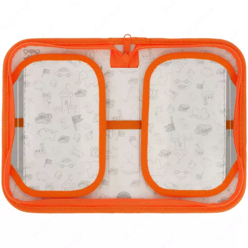 Детский пенал "Мульти-Пульти" Чебурашка, 1+2 доп. отд, 210 х 130 мм, текстиль/картон (Арт. - ЧБТ_53176) Цв. ассорти