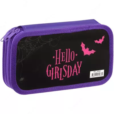 Детский пенал "ArtSpace" GirlsDay, 2 отд, 190 х 105 мм, ламинир. картон (Арт. - ПК2_59963) Цв. ассорти