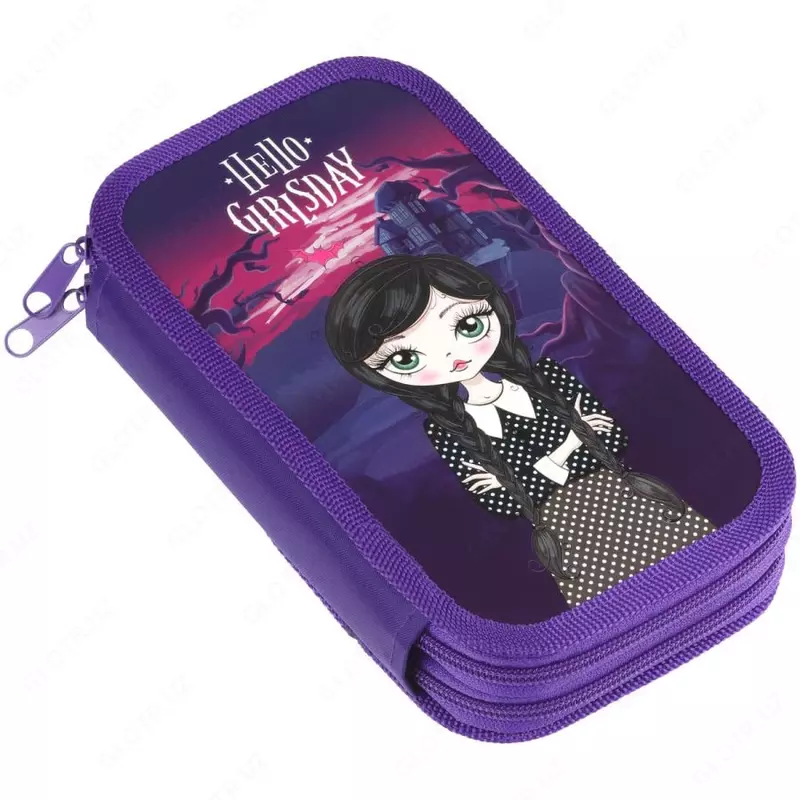 Детский пенал "ArtSpace" GirlsDay, 2 отд, 190 х 105 мм, ламинир. картон (Арт. - ПК2_59963) Цв. ассорти