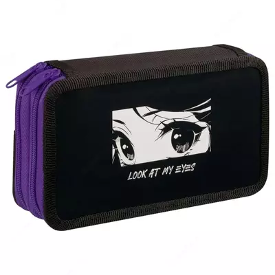 Детский пенал "ArtSpace" Anime eyes, 2 отд, 190 х 110 мм, ламинир. картон (Арт. - ПК2_59995) Цв. ассорти