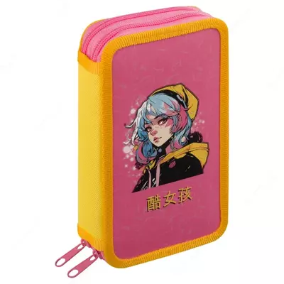 Детский пенал "ArtSpace" Kawaii, 2 отд, 190 х 105 мм, ламинир. картон (Арт. - ПК2_59994) Цв. ассорти