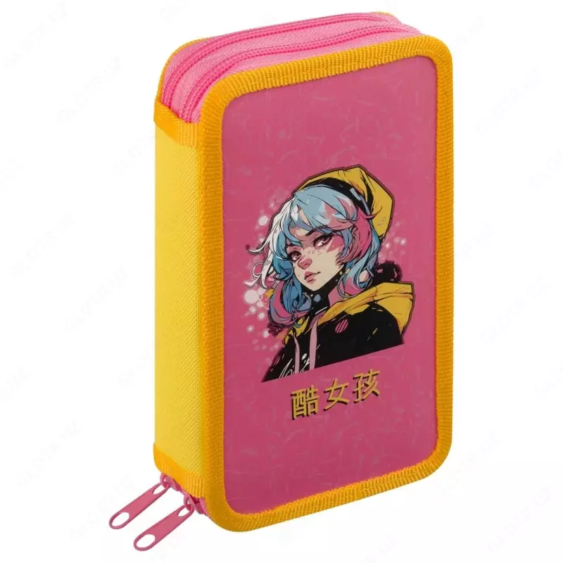 Bolalar qalam qutisi "ArtSpace" Kawaii, 2 bo'linma, 190 x 105 mm, laminatlangan. karton (Art. - PK2_59994) Rang turli xil