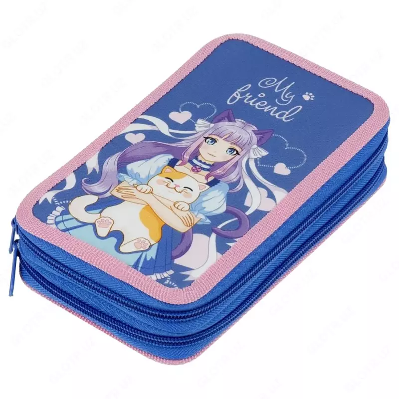 Детский пенал "ArtSpace" My Friend, 2 отд, 190 х 110 мм, ламинир. картон/текстиль (Арт. - ПТ2_59989) Цв. ассорти