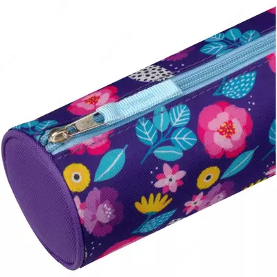 Пенал - тубус для канцтоваров "ArtSpace" Beauty, 1 отд., 210 х 80 мм, полиэстер (Арт.- Sch_57524) Цв. ассорти