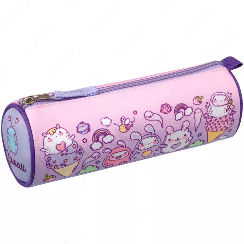 Пенал - тубус для канцтоваров "ArtSpace" Funny, 1 отд., 210 х 80 мм, полиэстер (Арт.- Sch_57534) Цв. ассорти