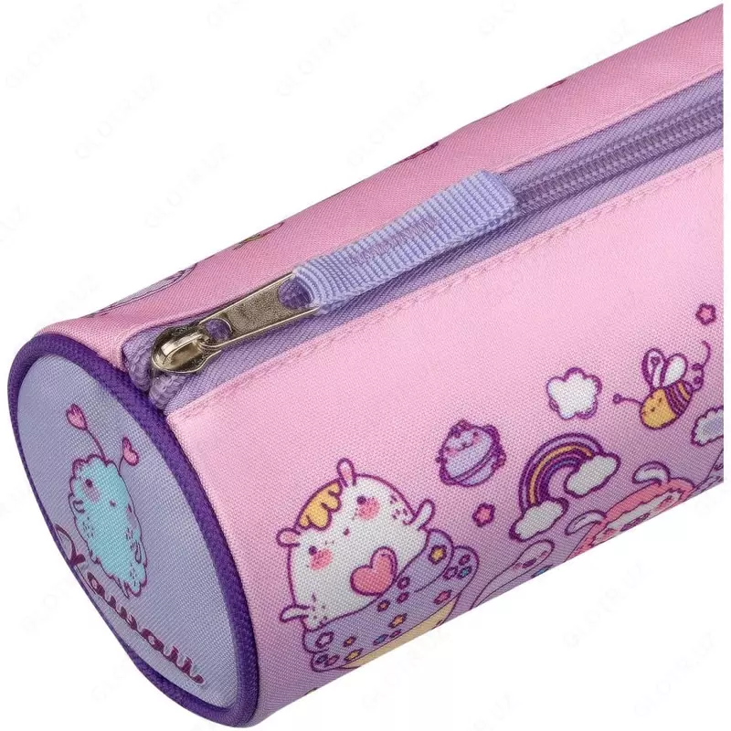 Пенал - тубус для канцтоваров "ArtSpace" Funny, 1 отд., 210 х 80 мм, полиэстер (Арт.- Sch_57534) Цв. ассорти