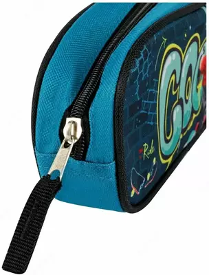 Овальный пенал для канцтоваров "ArtSpace" Cool, 1 отд., 210 х 80 х 45 мм, полиэстер (Арт.- Sch_49601) Цв. ассорти